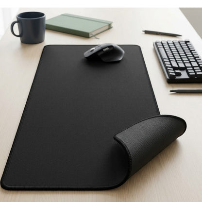 Grwnx Extended Desk Mouse Pad Stitched Edge 31.5 x 11.8 in Black