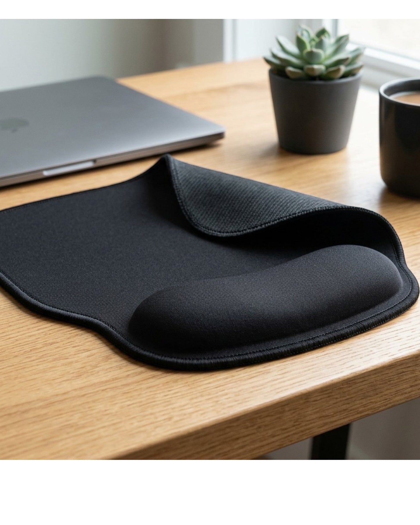 Grwnx Ergonomic Mouse Pad Wrist Rest Memory Foam Black